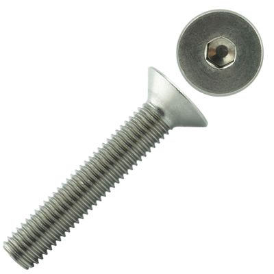 Eisenwaren2000 M3 x 12 mm Countersunk Socket Screws, A2 Stainless Steel, 100-Pack