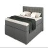 Betten Jumbo King Box Spring Bed 200 x 200 cm, 7-Zone Pocket Spring Mattress, Firmness H4, Visco Topper, Light Gray view 2