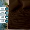 RV Bunk Bed Sheets (28 x 75 in), 10–12 in Pocket, 100% Egyptian Cotton, 4-Piece, Chocolate Brown view 2