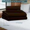 RV Bunk Bed Sheets (28 x 75 in), 10–12 in Pocket, 100% Egyptian Cotton, 4-Piece, Chocolate Brown view 4