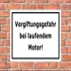 Melis-Folienwerkstatt Poisoning Hazard with Engine Running Sign, 60 x 40 cm, Sticker, Multiple Sizes/Materials view 2