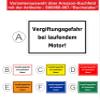 Melis-Folienwerkstatt Poisoning Hazard with Engine Running Sign, 60 x 40 cm, Sticker, Multiple Sizes/Materials view 3