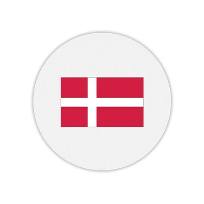 Round Printed Mouse Pad with Denmark Flag