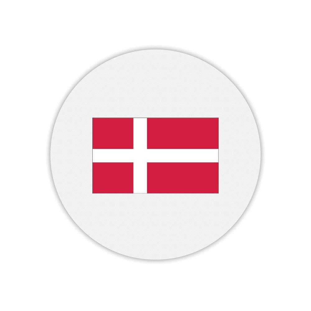 Round Printed Mouse Pad with Denmark Flag