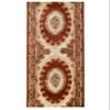 TAPISO Yesemek KOTEX Runner Rug, Short-Pile Classic Floral Medallion, Traditional Ornamental Pattern, Brown and Cream, 90 x 650 cm view 2