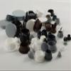 25 Black Cover Caps, 15 x 12 x 8.6 mm view 1