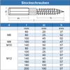 Eisenwaren2000 | M8 x 200 mm Hanger Bolts, Stainless Steel A2 (30 Pack) view 2