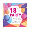 18th Birthday Balloon Invitation view 1