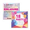 18th Birthday Balloon Invitation view 2