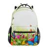 Eslifey Backpack, Spring Flowers with Butterflies, Student Travel and School Backpack view 1