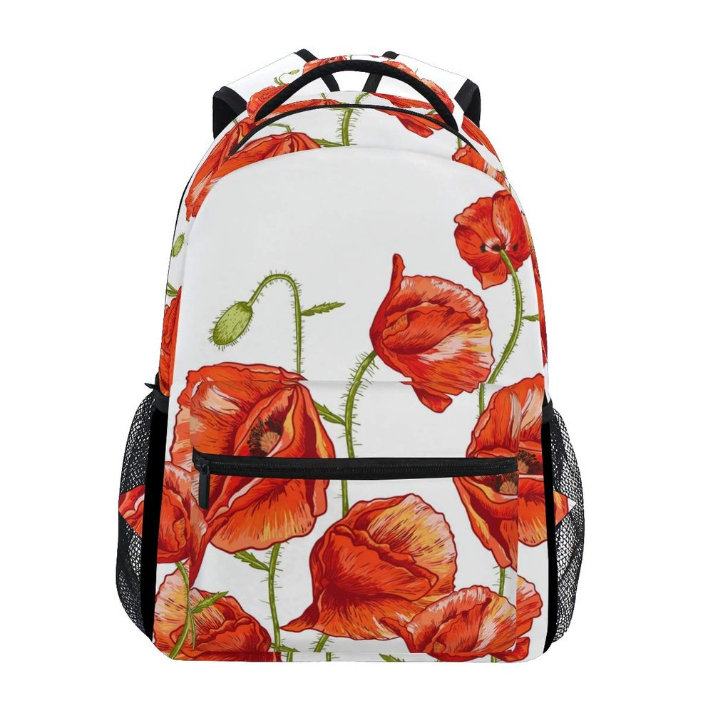 Eslifey Vintage Poppies Student Travel Backpack