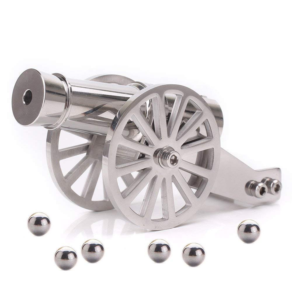 Firesofheaven TIETHEKNOT Mini Napoleon Cannon Model, Metal Replica, Desktop Decoration and Collectible
