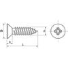 200x Countersunk Sheet Metal Screws 2.9 x 13 mm Stainless Steel A2 Phillips PH DIN 7982C view 4