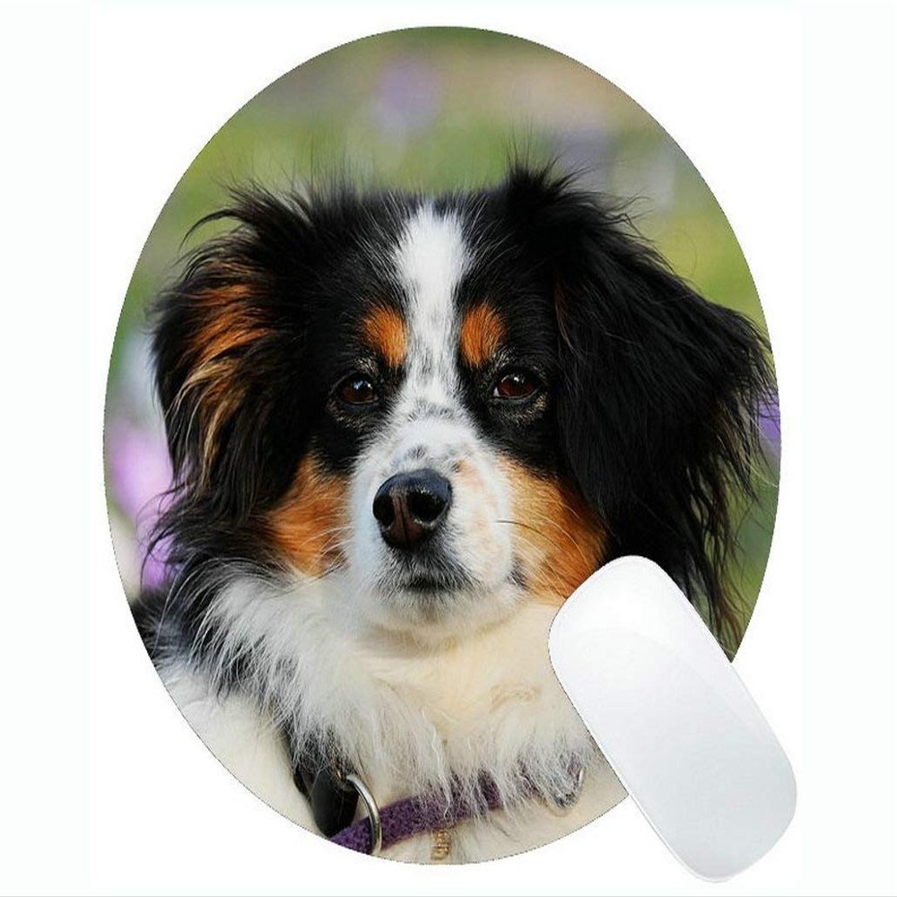 Round Australian Shepherd Dog Gaming Mouse Pad
