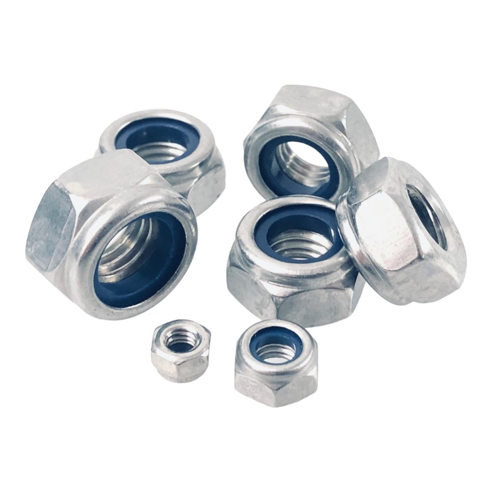 DIN 985 Stainless Steel A2 Nylon-Insert Locknuts, M2.5–M14