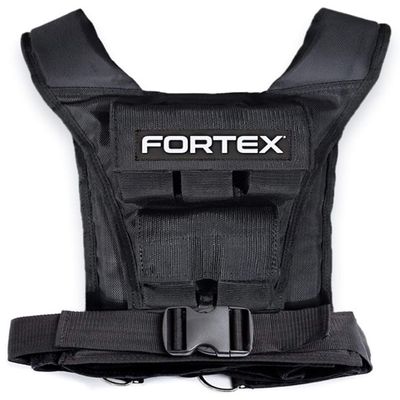FORTEX 10 kg Weighted Vest in Black | Training, Fitness and Running Vest