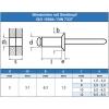 Eisenwaren2000 | 3 x 10 mm Countersunk Blind Rivets, 5-Pack, Stainless Steel A2 view 2