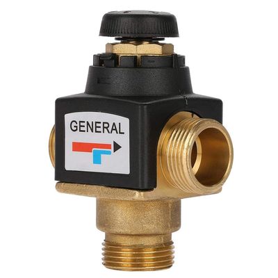 Duokon Thermostatic Mixing Valve for Solar Water Heaters, 3-Way DN20 Male Thread, Brass