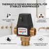 Duokon Thermostatic Mixing Valve for Solar Water Heaters, 3-Way DN20 Male Thread, Brass view 4