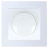 LINA Rotary Dimmer VDE Light Dimmer Switch for Flush Mounting, White with Frame by LUXUS-TIME view 1