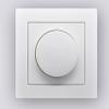 LINA Rotary Dimmer VDE Light Dimmer Switch for Flush Mounting, White with Frame by LUXUS-TIME view 3