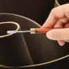 Leather Edge Dye Pen with Sandalwood Handle and Stainless Steel Dye Roller, Brown view 2