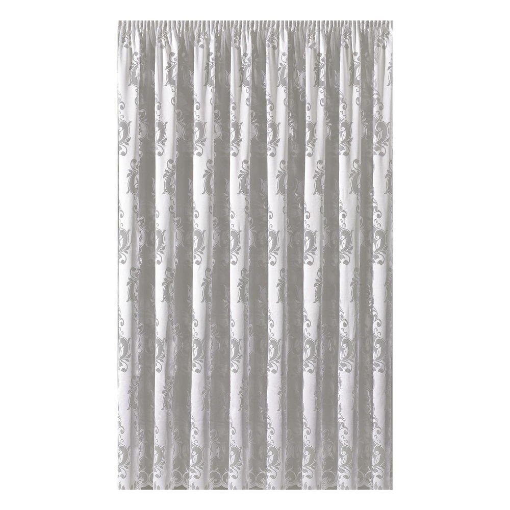 Custom-Made White Avezzano Sheer Curtain with Gather Tape, 90–275 cm H x 1–12 m W