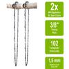 SECURA 2-Pack Chains Compatible with Partner R18 Chainsaw, 75 cm, 3/8 in, 102 Drive Links, 1.5 mm view 4