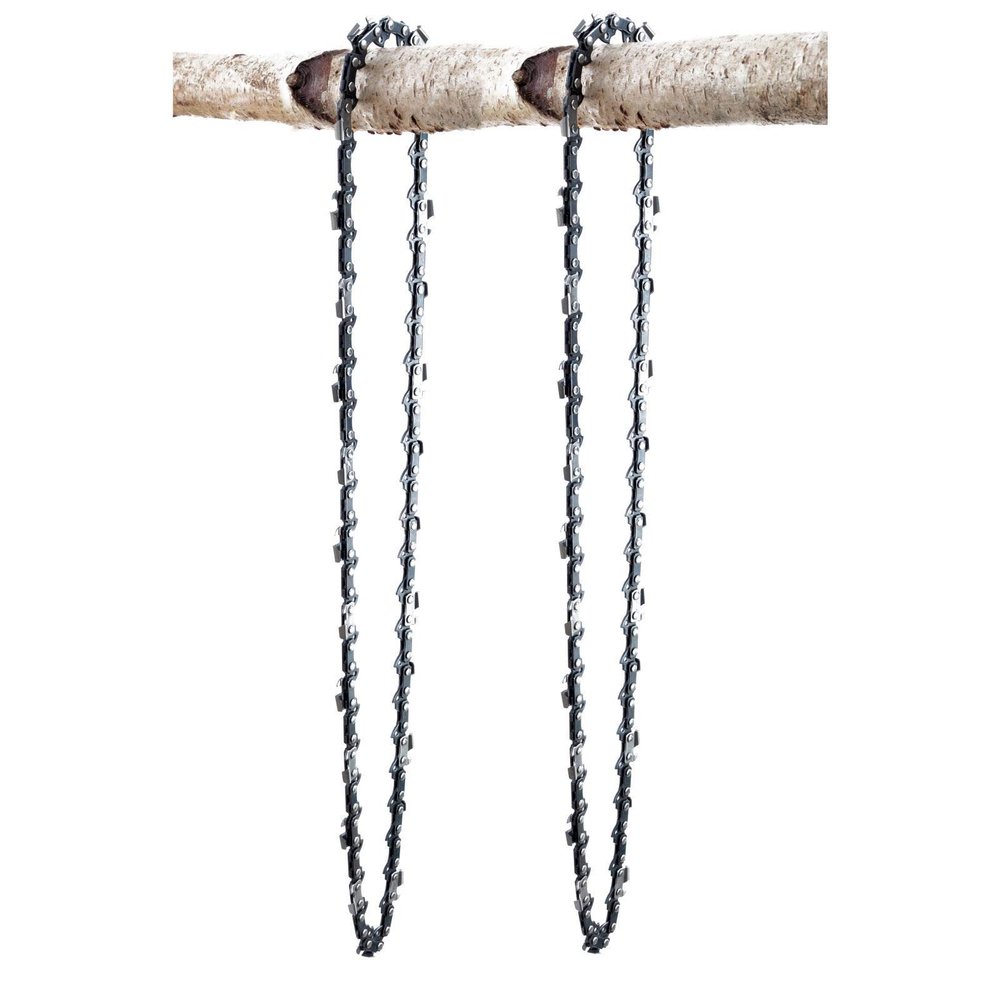 SECURA 2-Pack Full-Chisel Saw Chains Compatible with Oleo-Mac 951, 28 cm, 0.325 in, 52 Drive Links, 1.5 mm