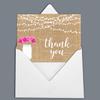 Darling Souvenir Brown Party Lights Thank-You Cards with Envelopes, 100 Pieces view 1