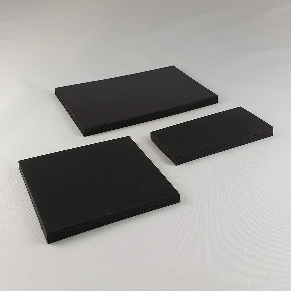 3 Rubber Mats, 100 x 200 mm, 5 mm Thick, Anti-Vibration