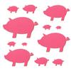Pink Wooden Lucky Pig Cutouts, 7 cm, Pack of 25 view 2