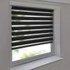 Vario Double Roller Blind, No-Drill Clamp Mount, 150 x 90 cm, Black view 1