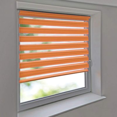 Sun Protection-HH Vario Duo Roller Shade, No-Drill Clamp-Fix, 135 x 140 cm, Orange