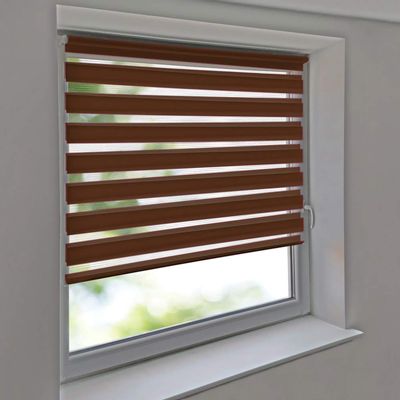 Sonnenschutz-HH Vario Duo Roller Blind, No-Drill Clamp Mount, 135 x 170 cm, Brown