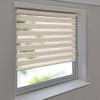 Vario No-Drill Clamp-Fit Duo Roller Blind, 110 x 100 cm, Beige Linen Texture view 1