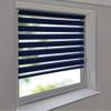 Klemmfix Double Roller Shade, No Drilling, Vario Chain Control, 50 x 210 cm, Dark Blue view 1