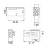 2 Pairs (4 Pieces) Premium Nylon 13.5 mm Male/Female Connectors, 10 A, for Tamiya LiPo RC Models view 3