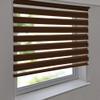Premium Double Roller Blind 65 x 80 cm, Dark Brown view 1