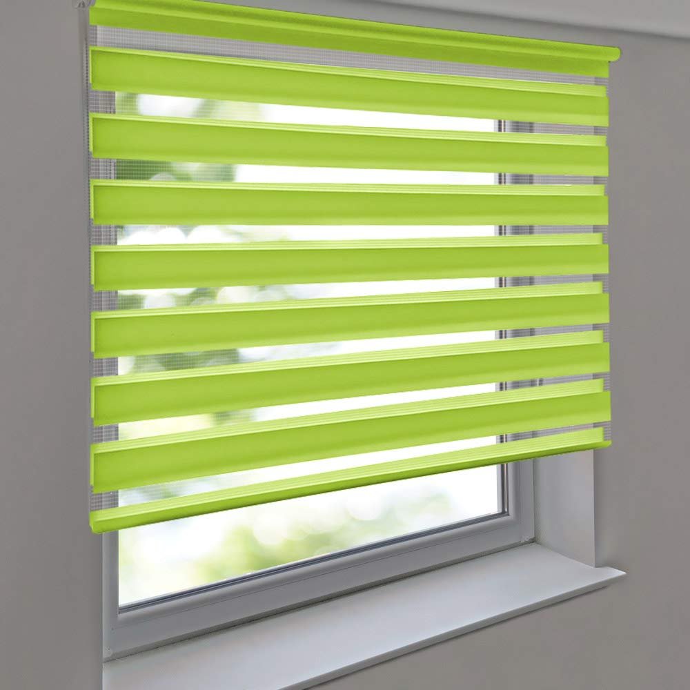 Premium Double Roller Blind 35 x 120 cm, Limone – Duo Vario Side-Chain Blind