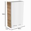 FACKELMANN Milano Wall-Mounted Bathroom Cabinet with Soft-Close Door, 30 x 68 x 15 cm view 2