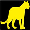 Samunshi Panther Wall Decal, 50 x 34 cm, Yellow view 1