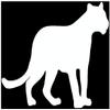 Samunshi Panther Wall Decal, White, 140 x 94 cm view 1