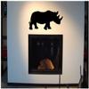 Samunshi Rhinoceros Wall Decal, 20 x 9 cm, Pink view 2