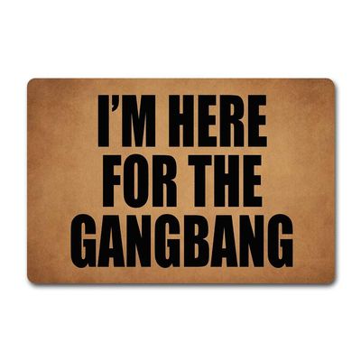 Eureya I'm Here for the Fu-Matte Doormat, Indoor and Outdoor, Kitchen Rug, Rubber, 40 x 60 cm