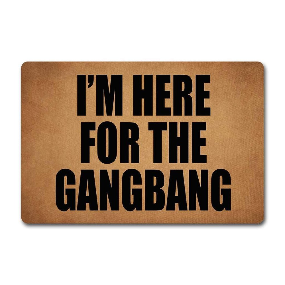 Eureya I'm Here for the Fu-Matte Doormat, Indoor and Outdoor, Kitchen Rug, Rubber, 40 x 60 cm