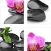 Medianlux Tile Stickers, Orchids and Stones, Black/Pink, Wellness SPA Decor for Bathroom/WC, 15 x 15 cm view 2