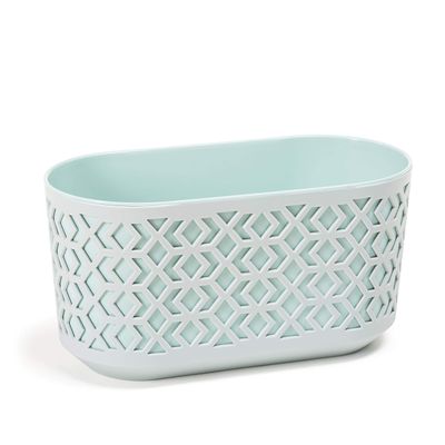 botle Planter, Flower Pot, Cachepot, Orchid Pot, 600 mm, Gray/Mint