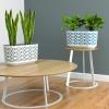 botle Planter, Flower Pot, Cachepot, Orchid Pot, 600 mm, Gray/Mint view 4