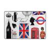 MONTOJ London UK Flag Paris Weathertech Rug for Living Room, Polyester, 36 x 24 in view 1